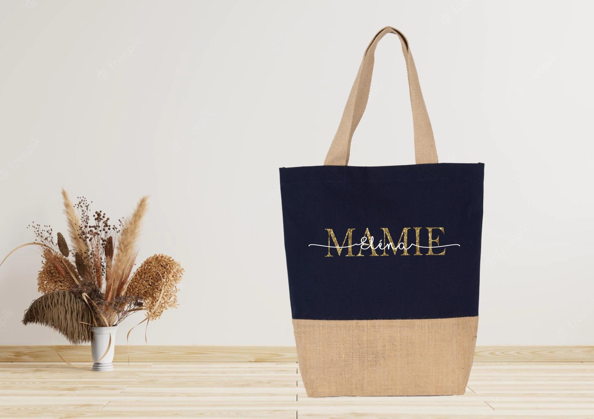 Sac shopping à personnaliser mamie