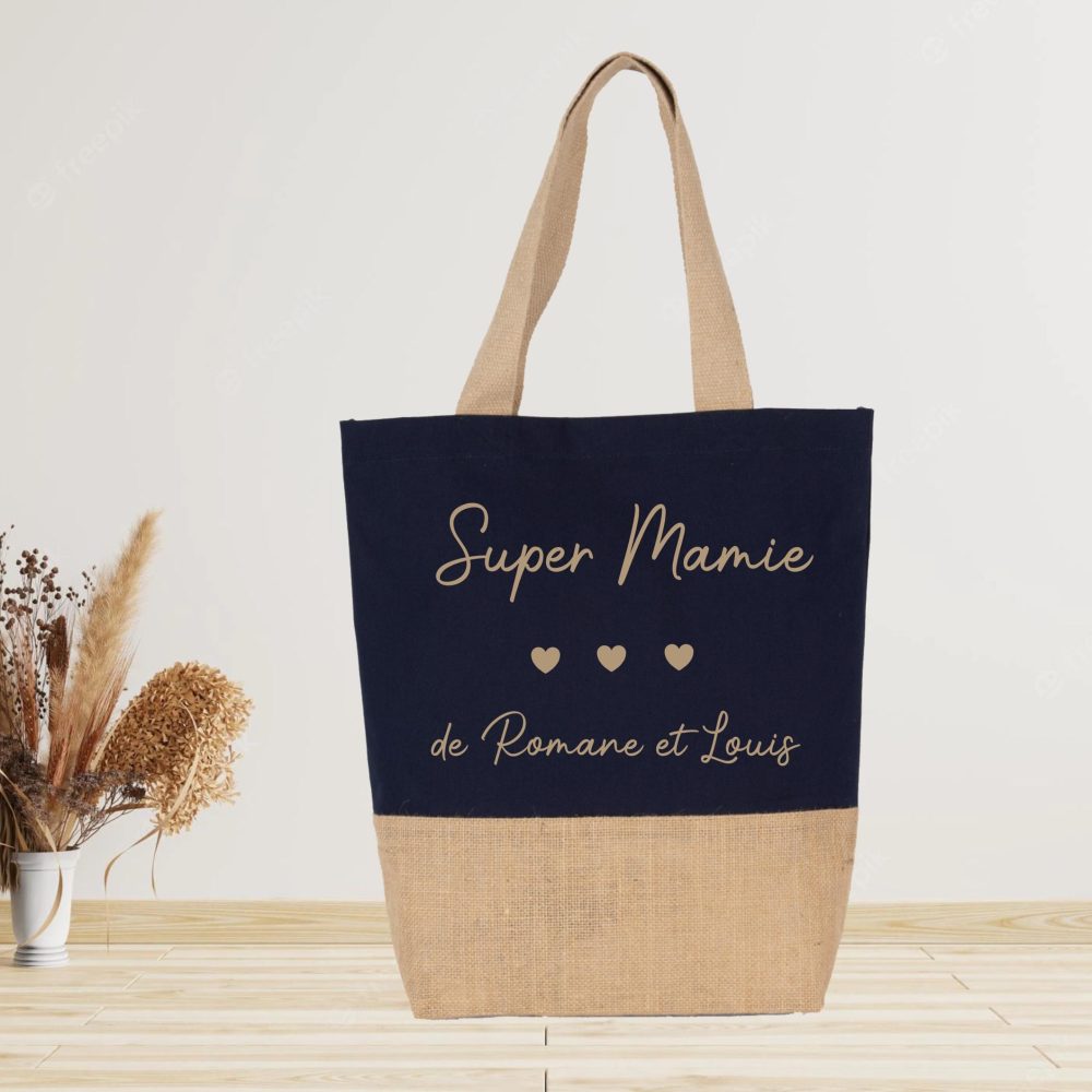 Sac shopping à personnaliser prénom