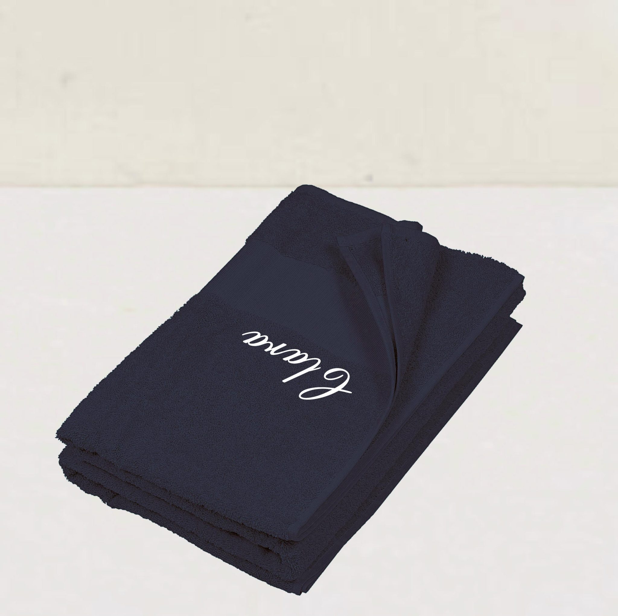Serviette brodée prénom — cadeau personnalisé