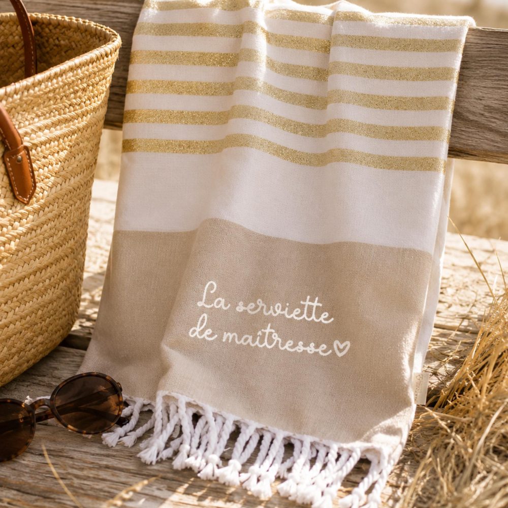 Serviette de Plage Personnalisée Maîtresse