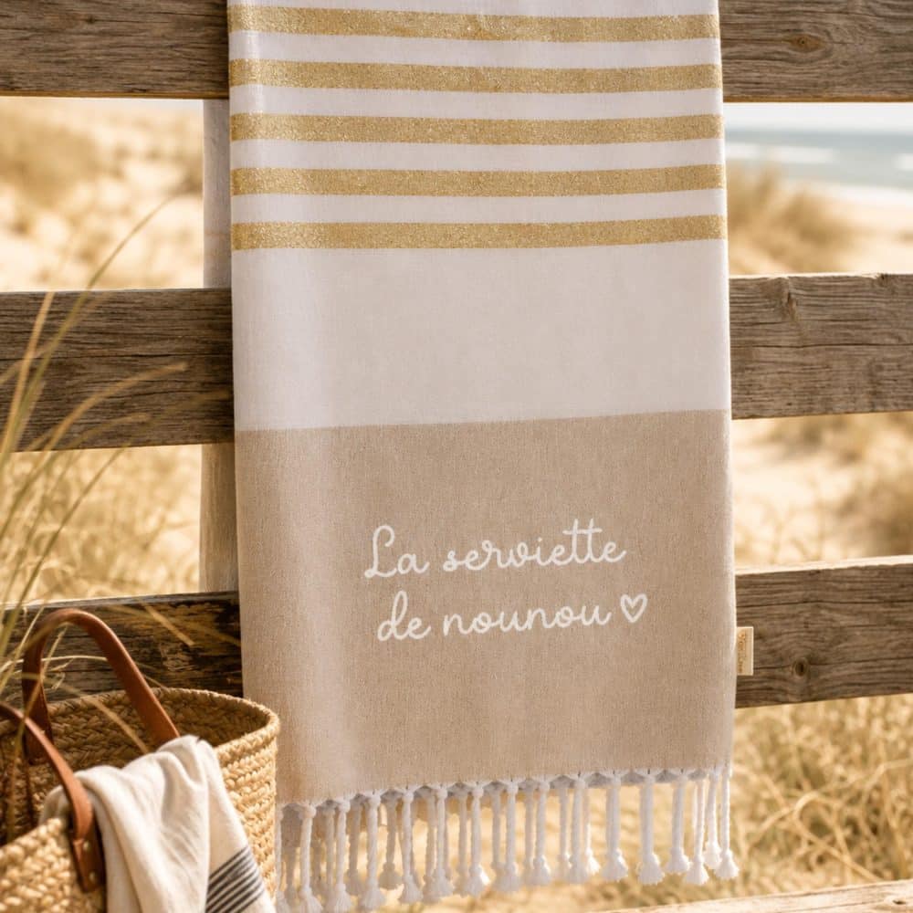 Serviette de Plage Personnalisée Nounou
