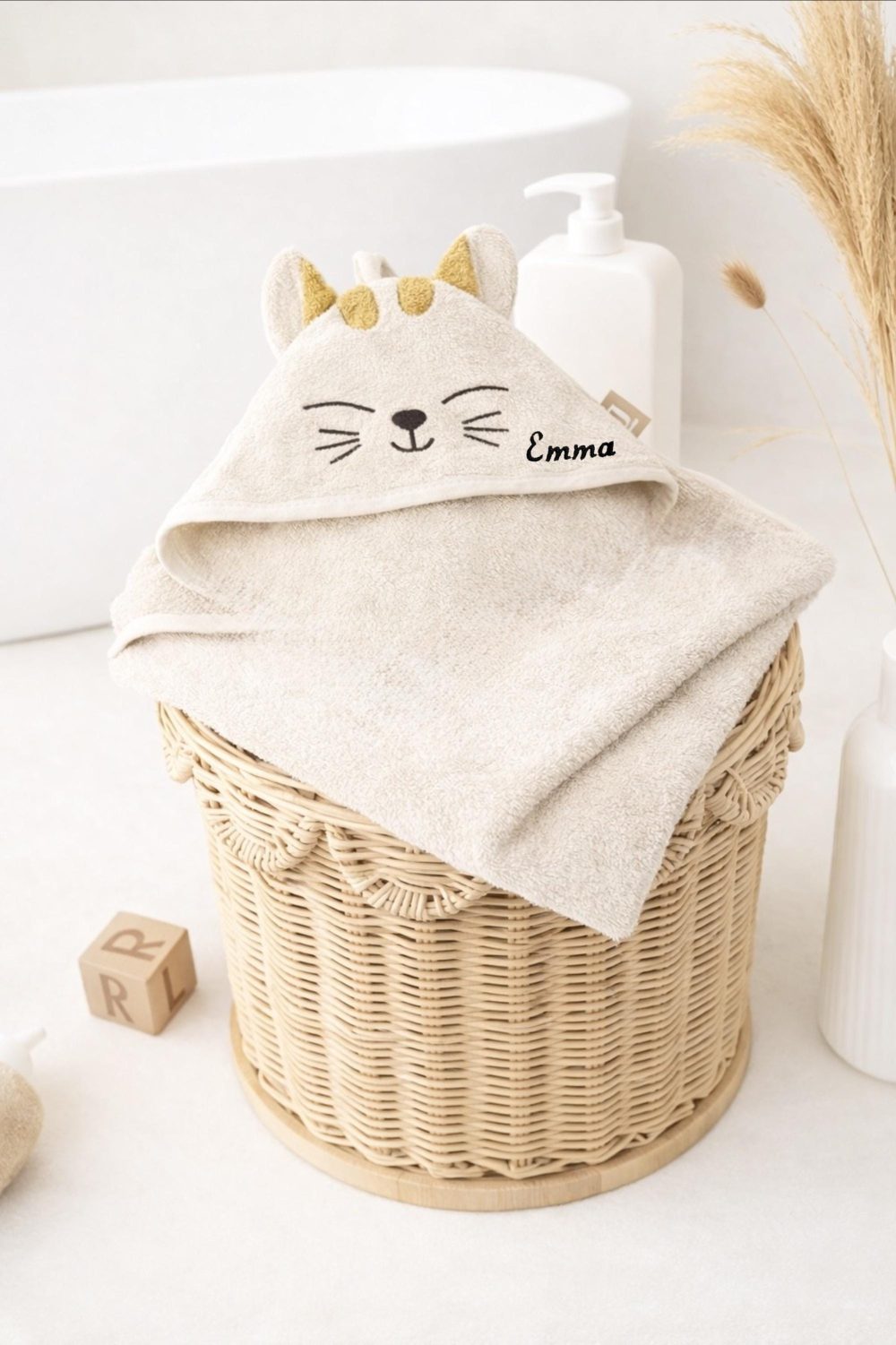 Sortie de bain personnalisée avec prénom — cadeau naissance