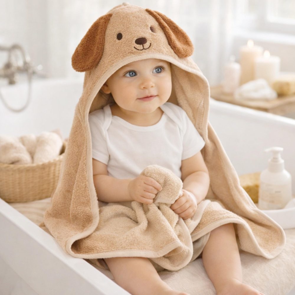 Sortie de bain personnalisée avec prénom — idée cadeau bébé