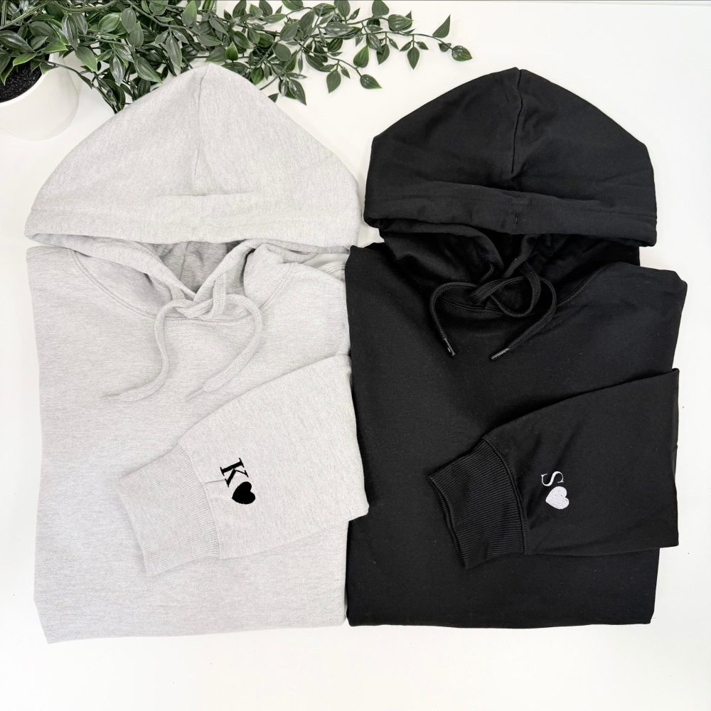 St valentin pull brodé initiale