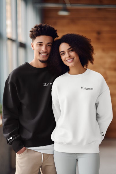 Sweat à capuche duo couple — Date de rencontre