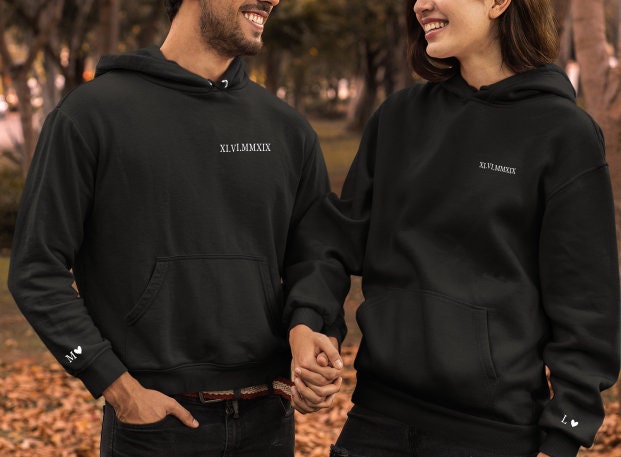Sweat à capuche duo couple — idée cadeau copines