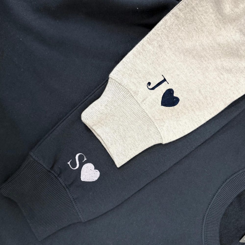 Sweat brodé personnalisé avec initiale
