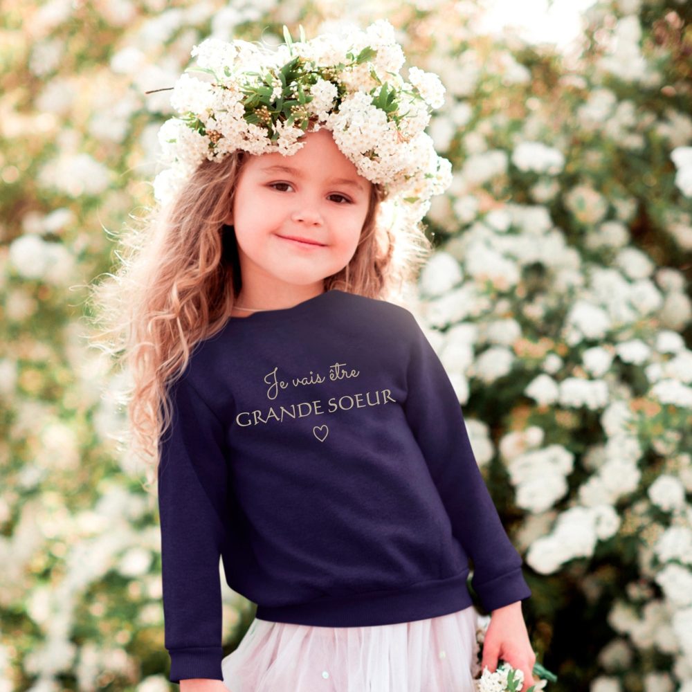 Sweat enfant je vais être grande sœur