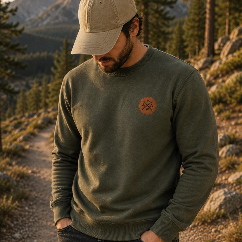 Sweat Papa Personnalisé Patch Cuir