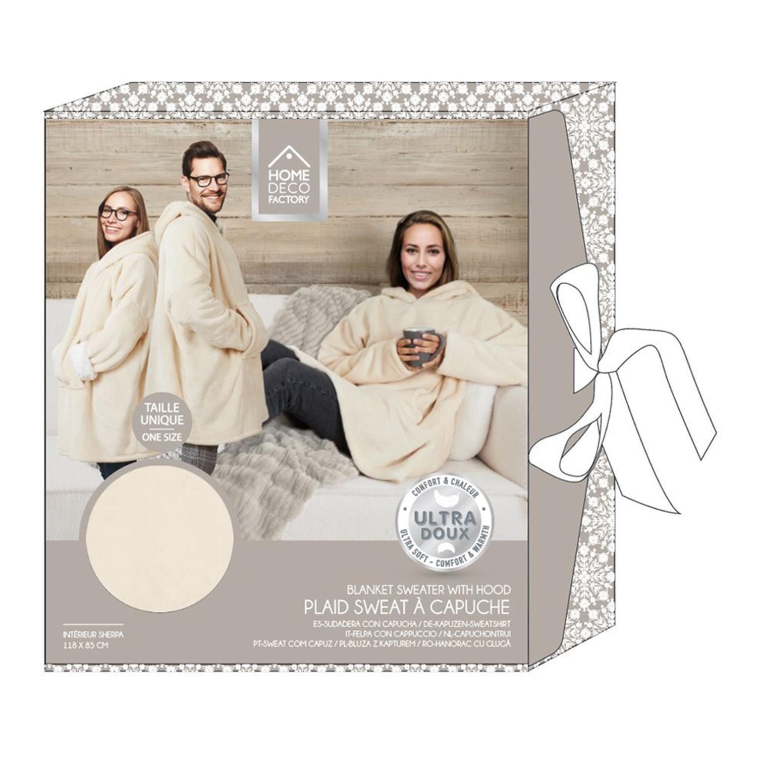 Sweat-plaid capuche personnalisé — noël personnalisé