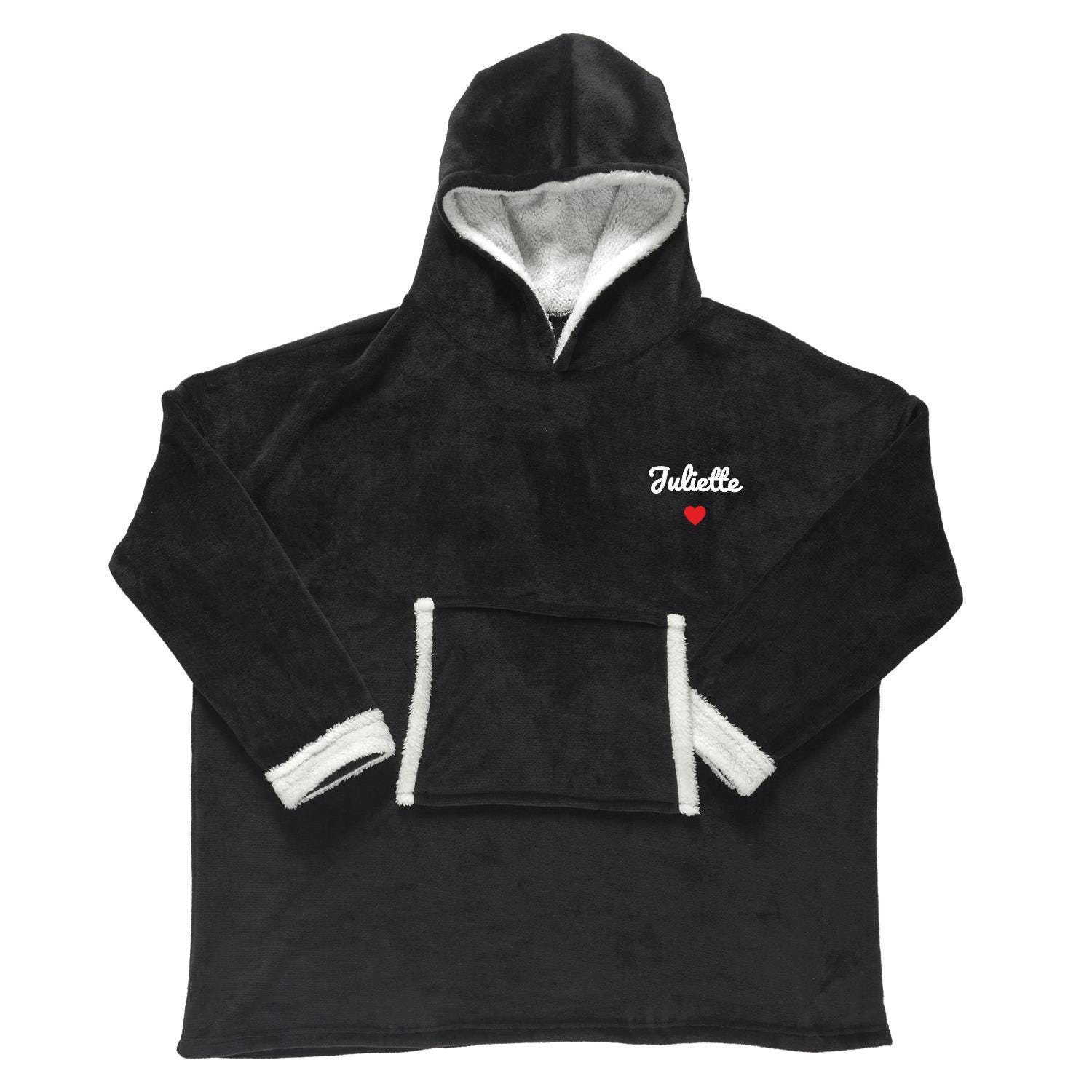 Sweat-plaid personnalisé, cadeau brodé — cadeau femme
