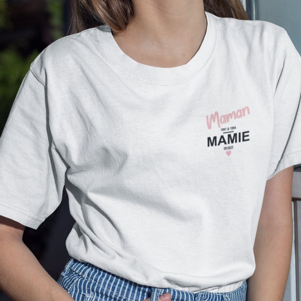 T-shirt à personnaliser Maman Mamie