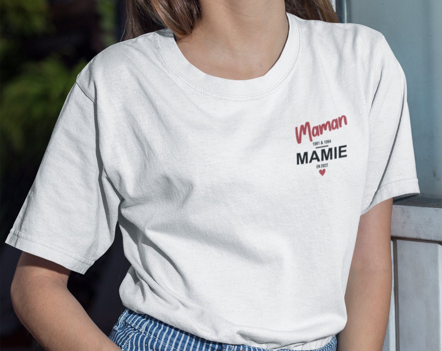 T-shirt à personnaliser Maman Mamie — annonce enceinte tshirt maman
