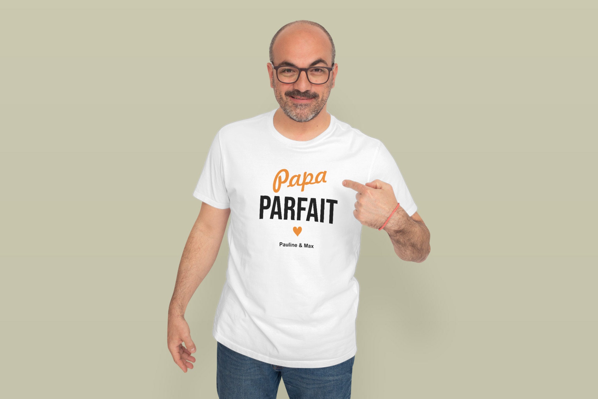 T-shirt à personnaliser PAPA parfait — cadeau fête des pères