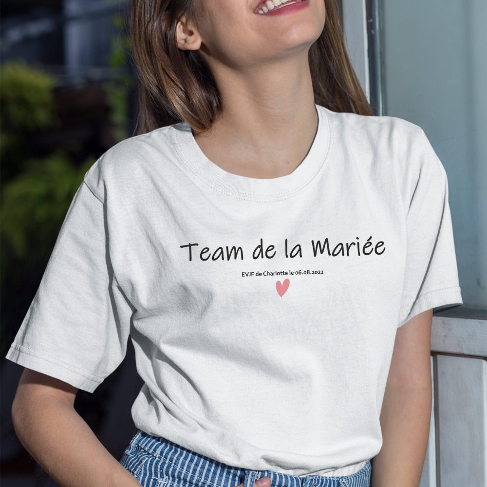 T-shirt EVJF à personnalisé team de la