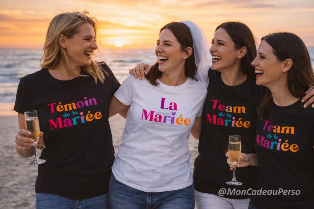 T-shirt EVJF femme personnalisé — Cadeau evjf