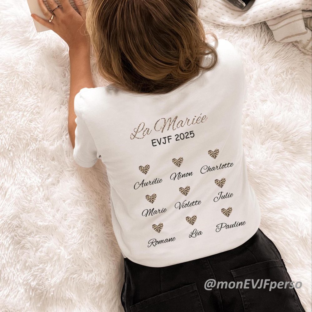 T-shirt EVJF Léopard
