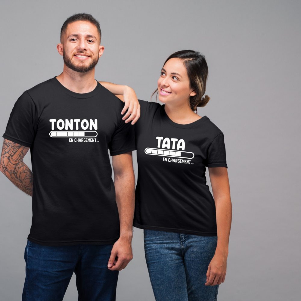 T-shirt Noir annonce grossesse