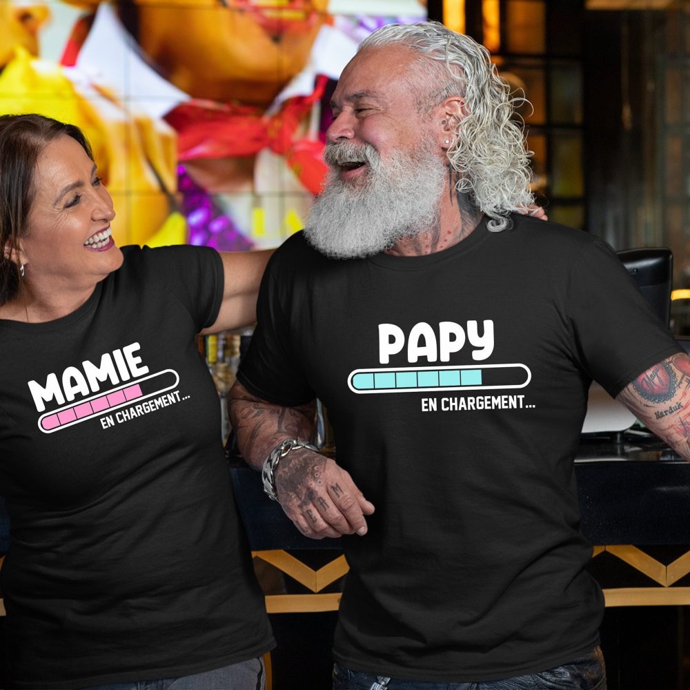 T-shirt Noir annonce grossesse