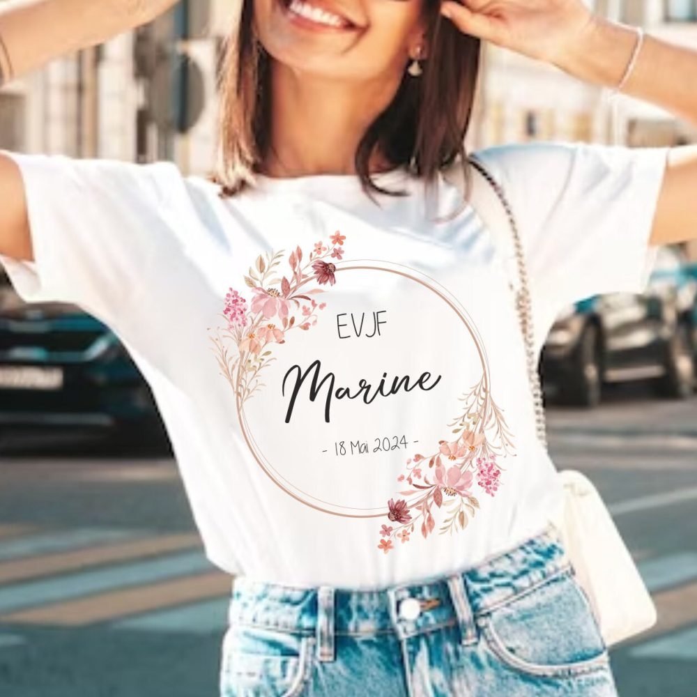 T-shirt personnalisé EVJF cadeau/ T-shirt