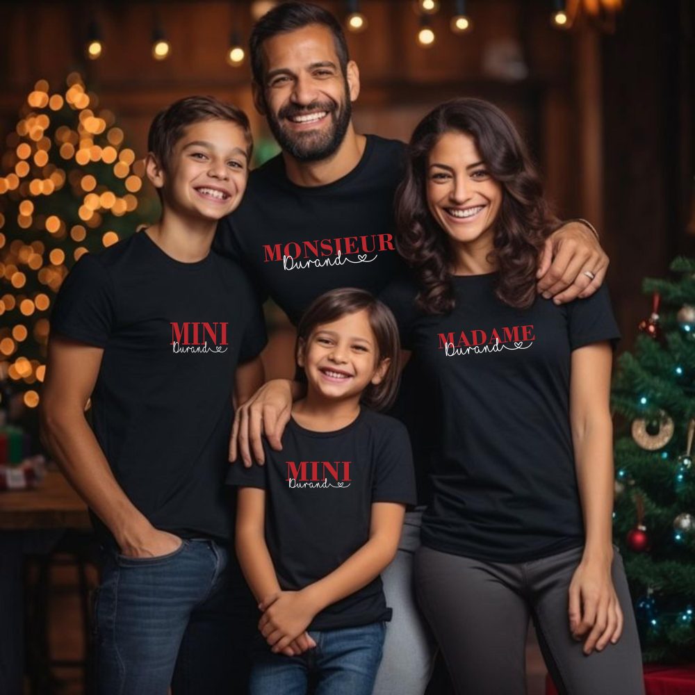 T-shirt Personnalisé "Monsieur / Madame"
