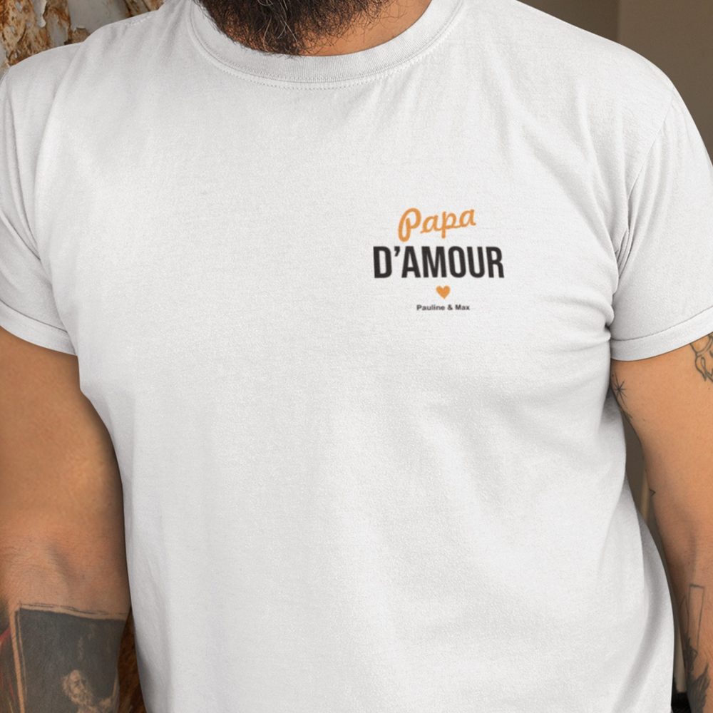 T-shirt personnalisé Papa d'amour