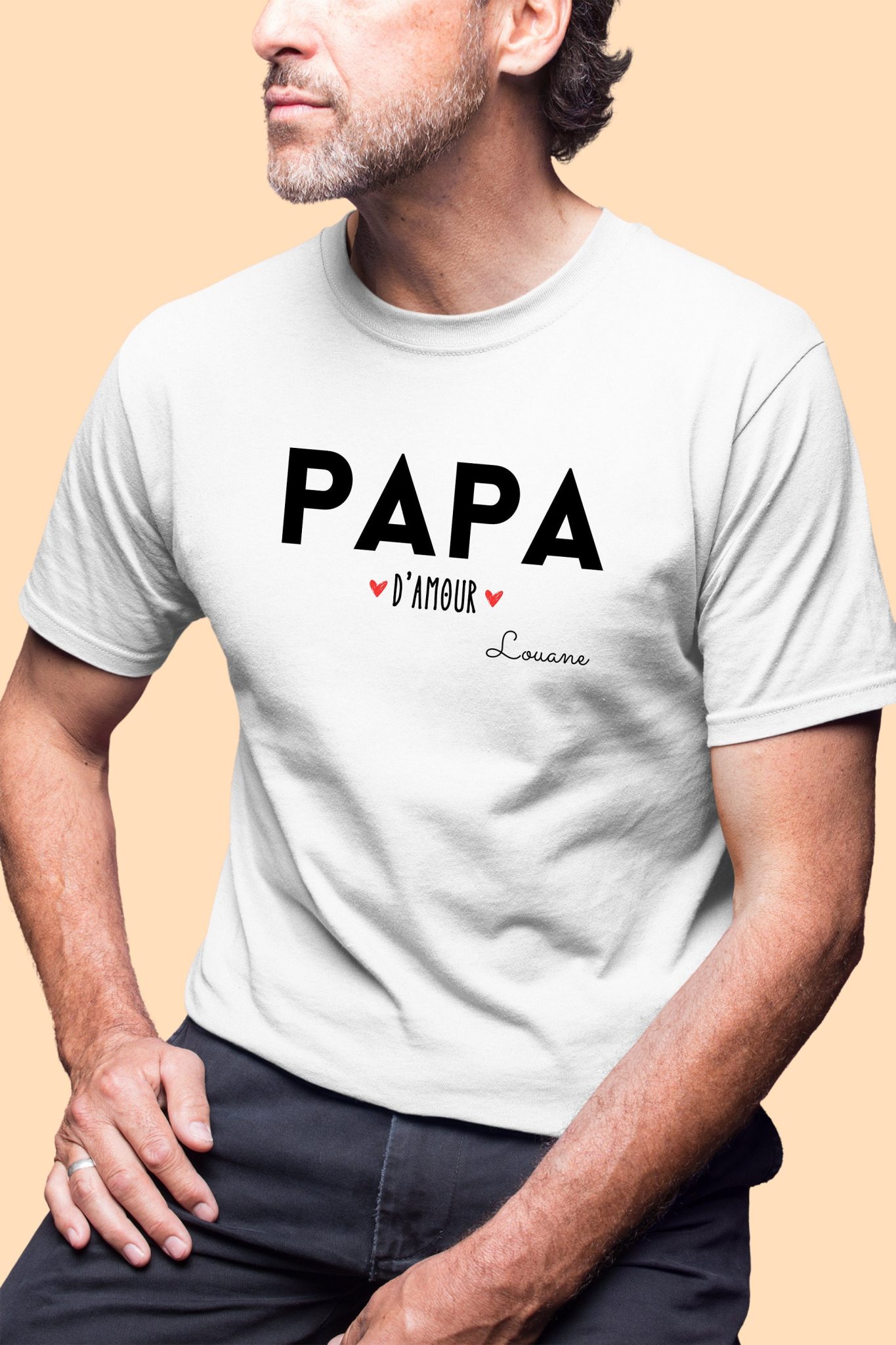 T-shirt personnalisé papa d'amour - Fête des pères