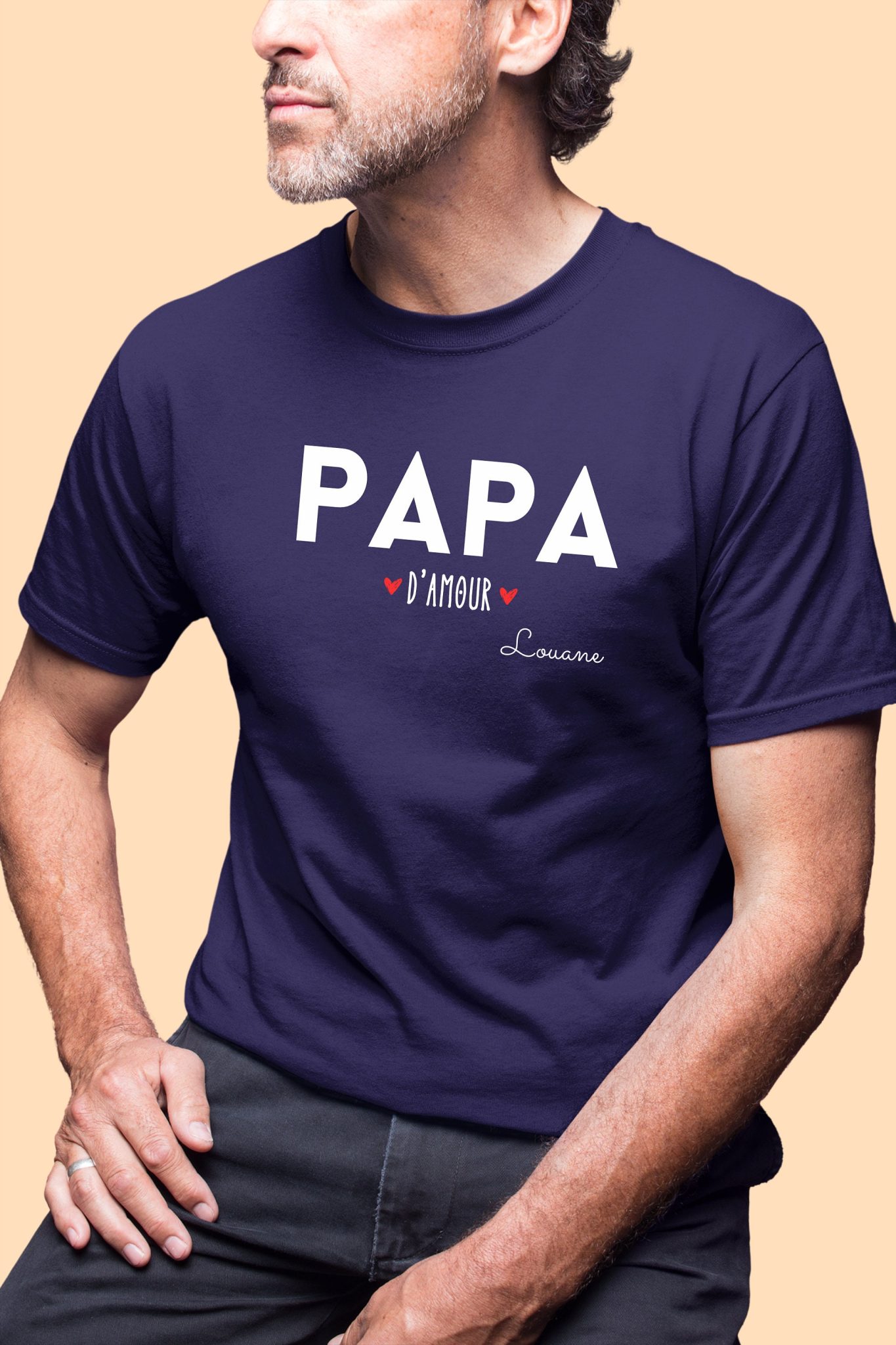 T-shirt personnalisé papa d'amour - Fête des pères — cadeau fête des pères