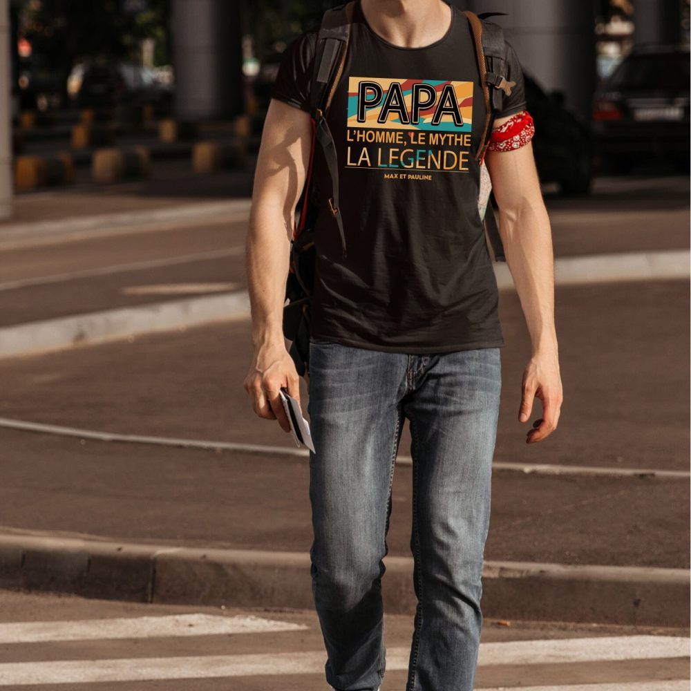 T-shirt personnalisé papa la légende