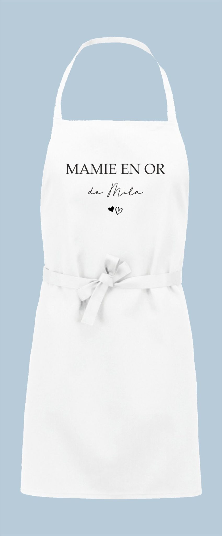 Tablier de cuisine personnalisé Mamie en or — anniversaire mamie