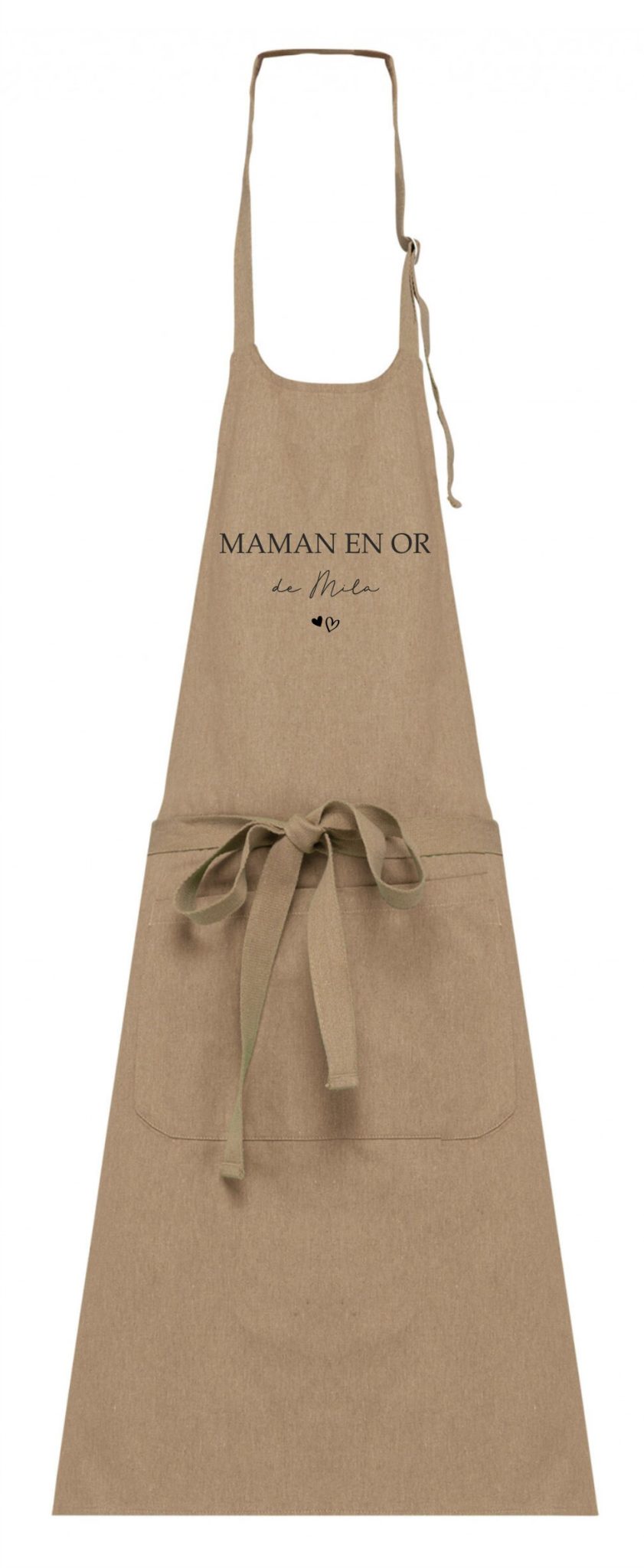 Tablier de cuisine personnalisé Mamie en or — cadeau maman personnalisé