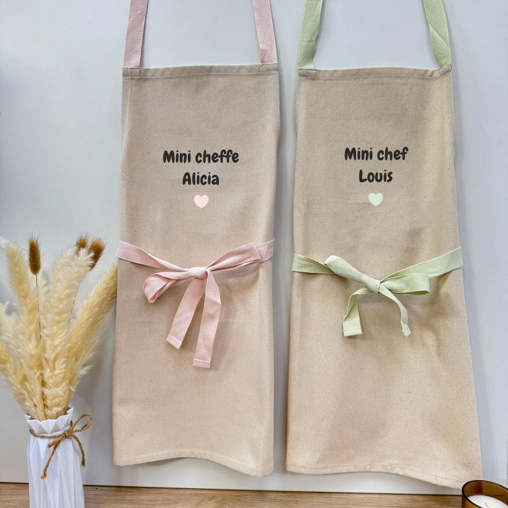 Tablier enfant personnalisé - De cuisine — Tablier à motif pour enfant
