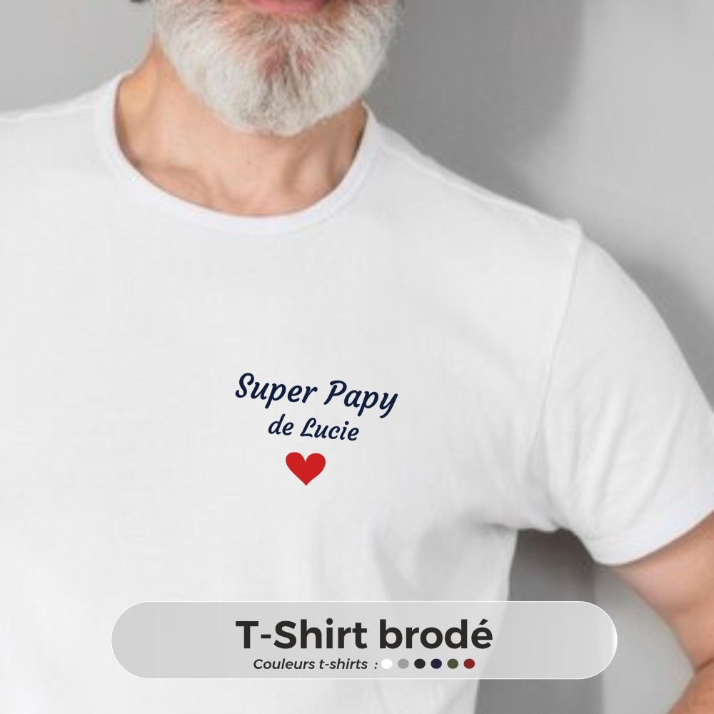 Tee-shirt brodé Papy