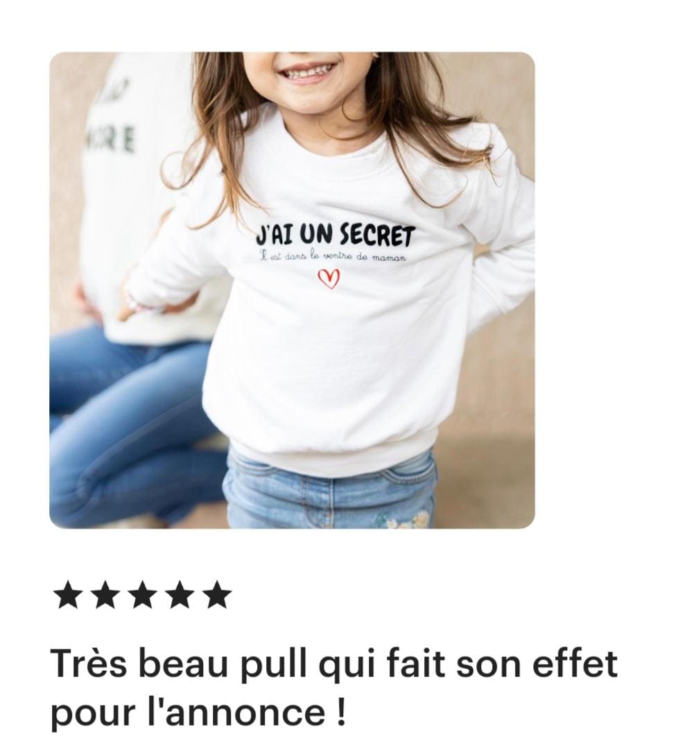 Tee-shirt enfant annonce grossesse — Souvenir naissance grossesse