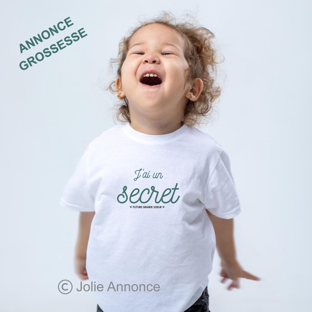 Tee-shirt enfant pour annonce de grossesse - Future grande sœur