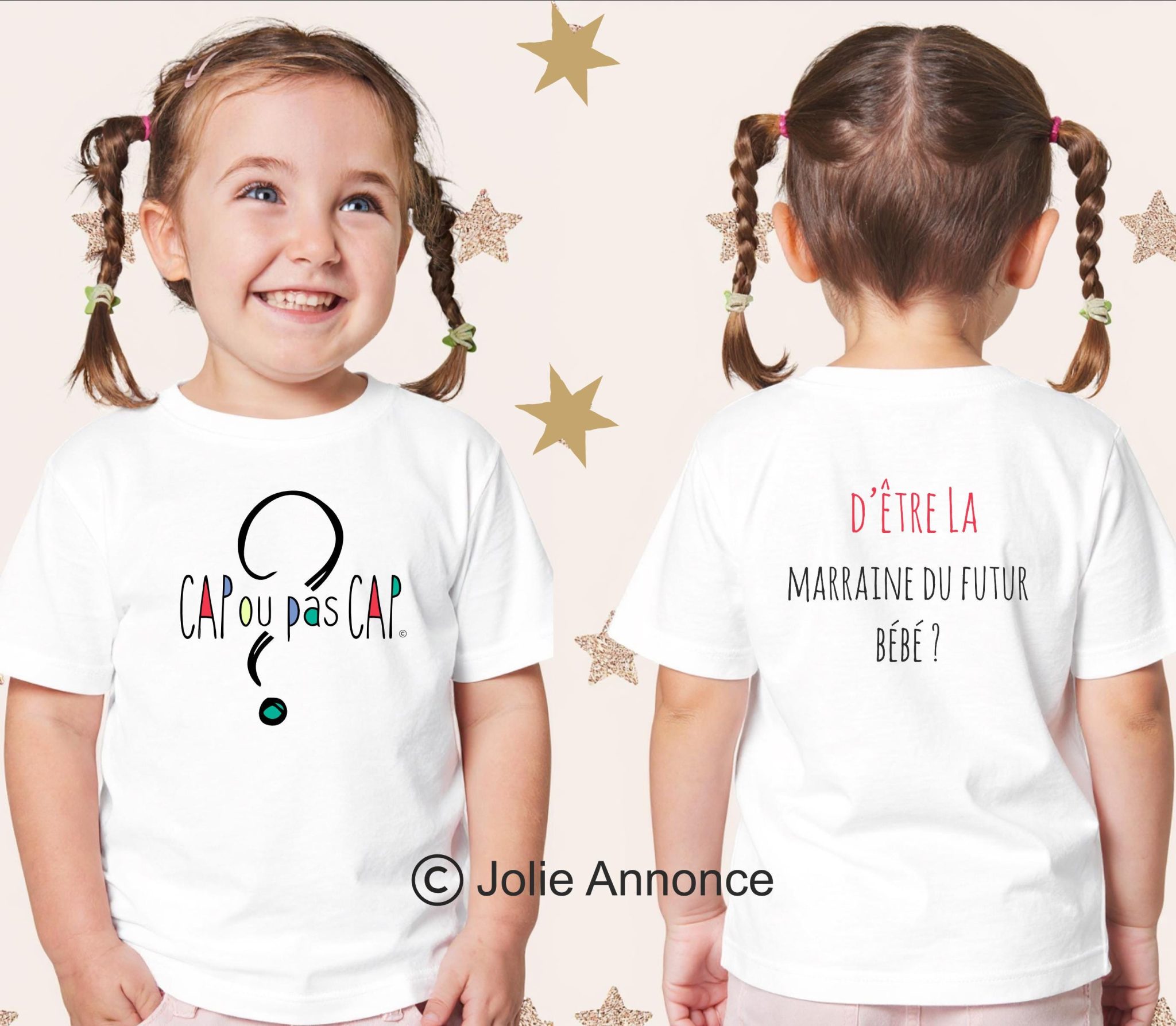 Tee-shirt personnalisé CAP ou PAS CAP — demande marraine
