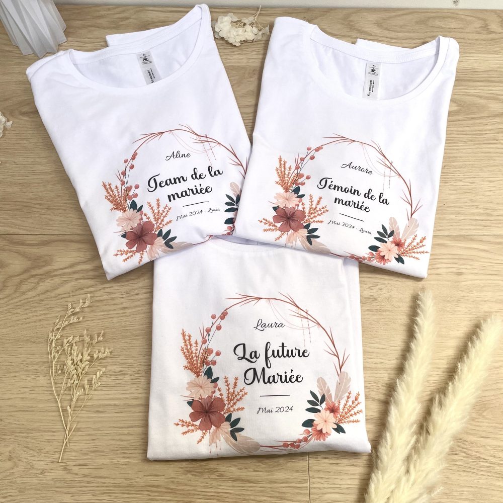 Tee shirt personnalisé EVJF cadeau