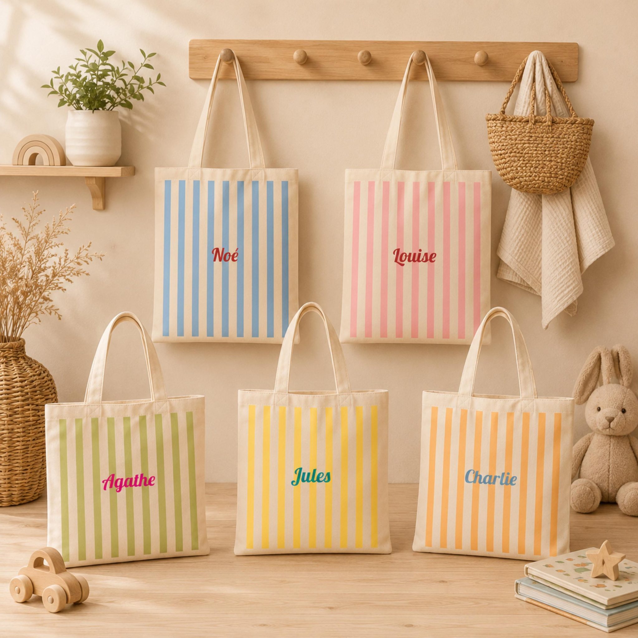 Tote Bag Enfant Personnalisé Prénom Sac — centre aéré enfant