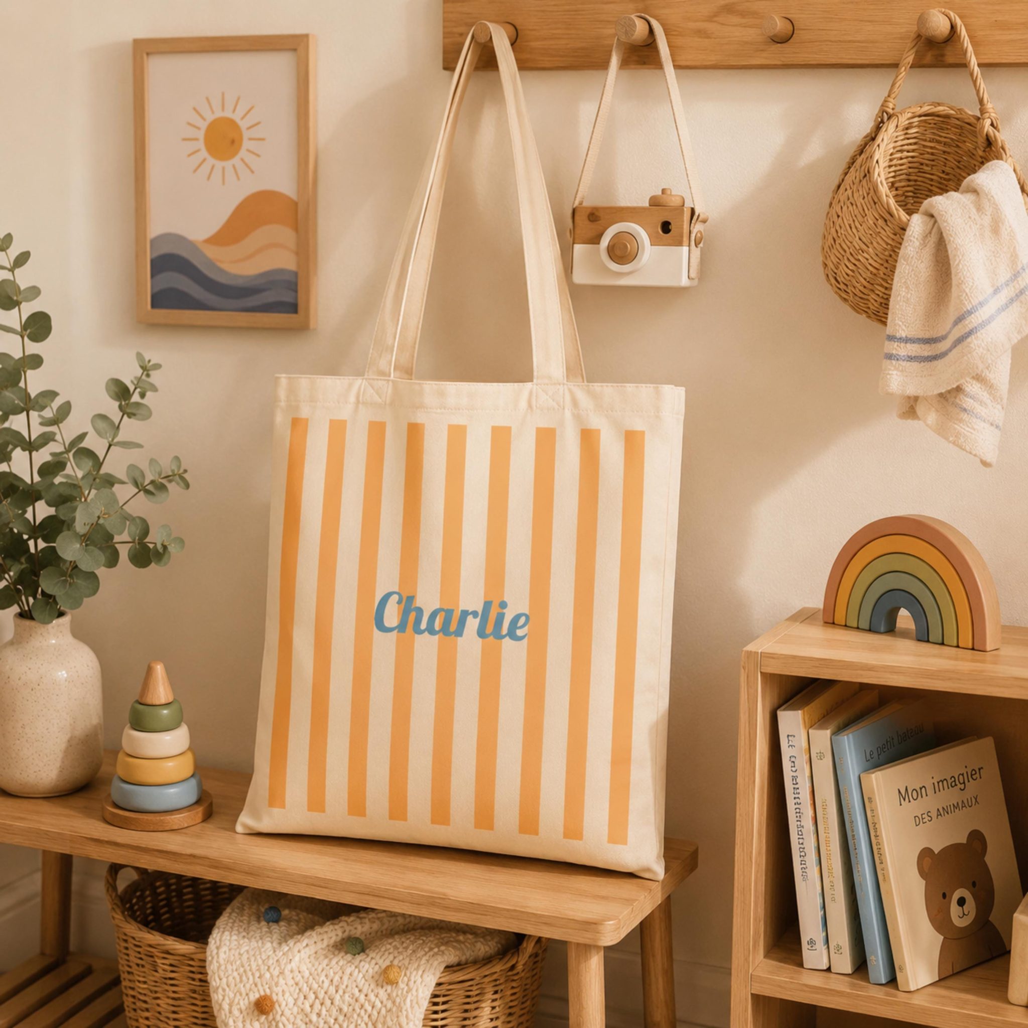 Tote Bag Enfant Personnalisé Prénom Sac — rentrée scolaire