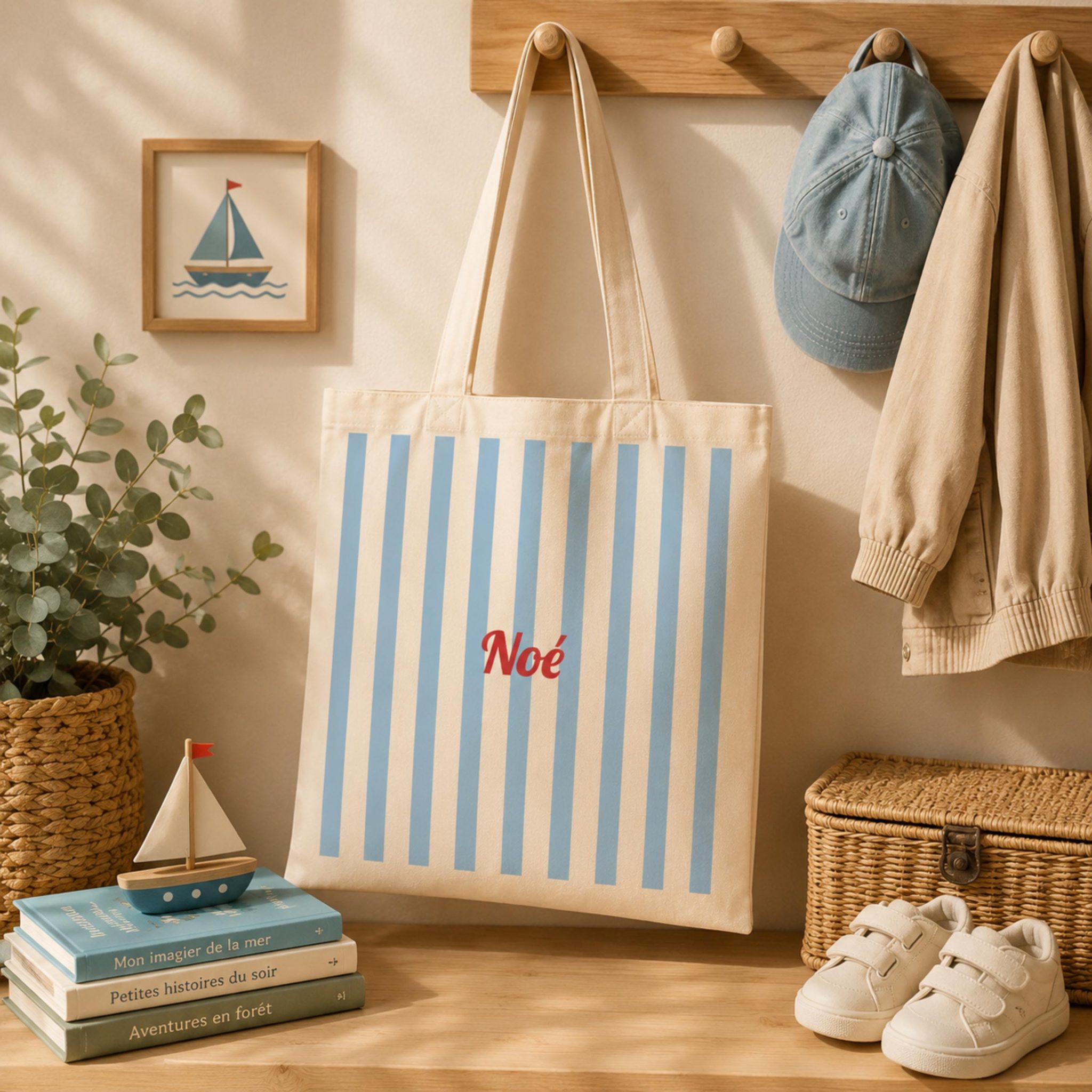 Tote Bag Enfant Personnalisé Prénom Sac — rentrée scolaire sac enfant