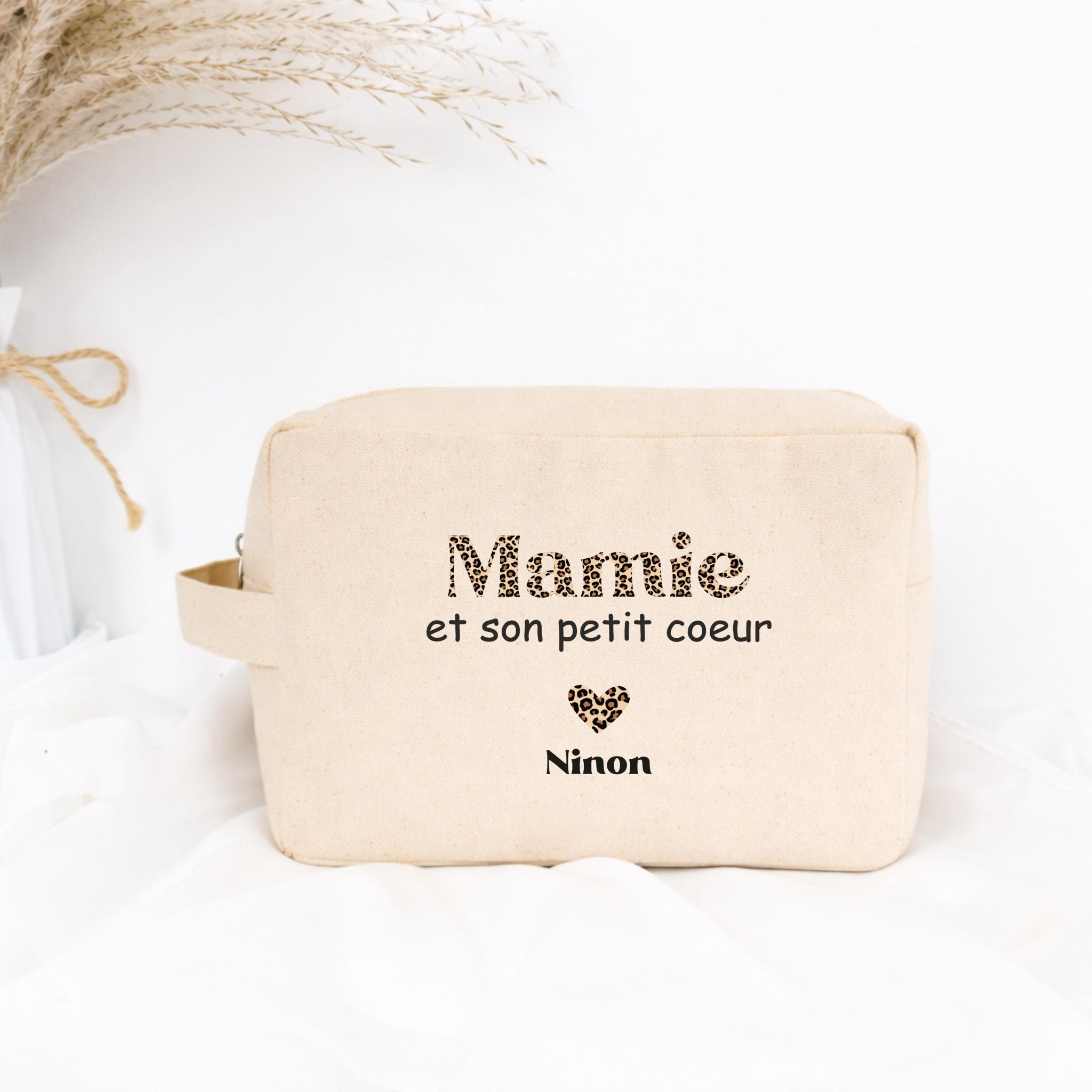 Trousse de toilette « Mamie et ses petits cœurs » — cadeau mamie