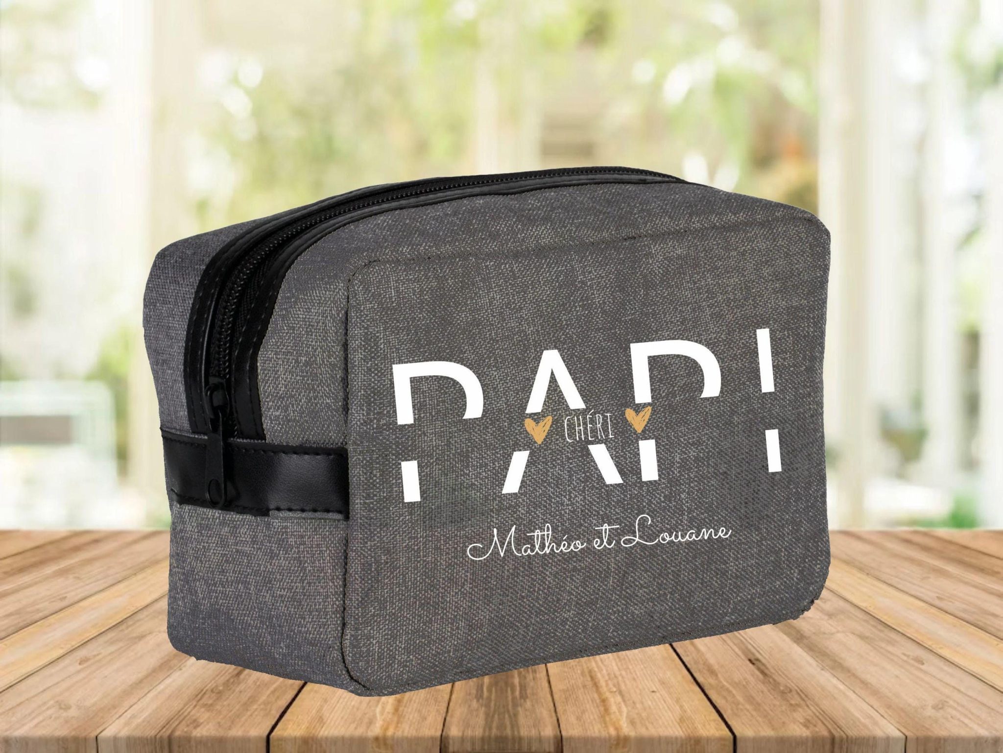 Trousse de toilette personnalisée — anniversaire papa