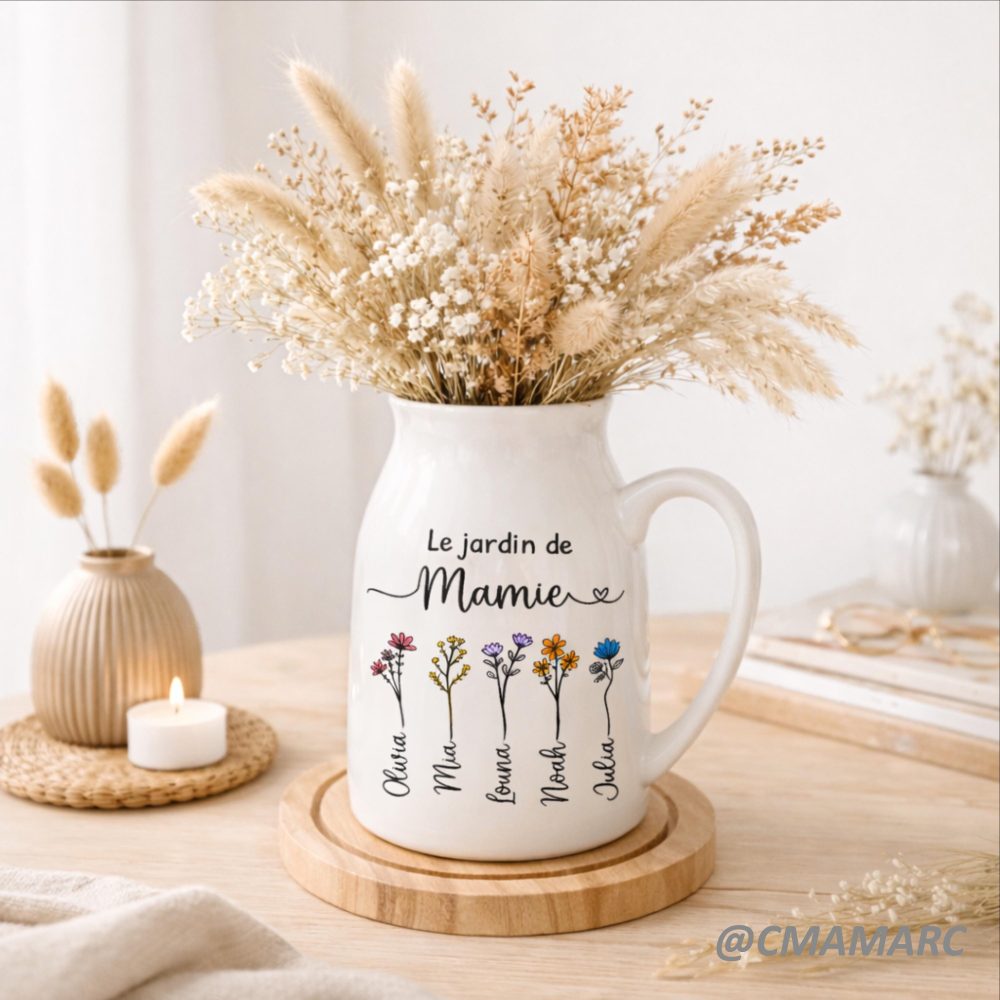 Vase personnalisé “Le jardin de Mamie”