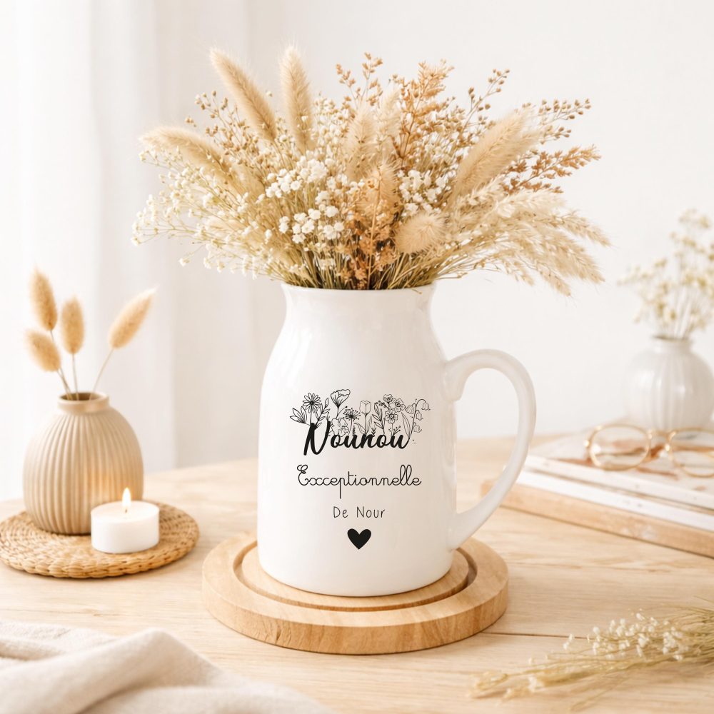 Vase personnalisé “Nounou exceptionnelle”