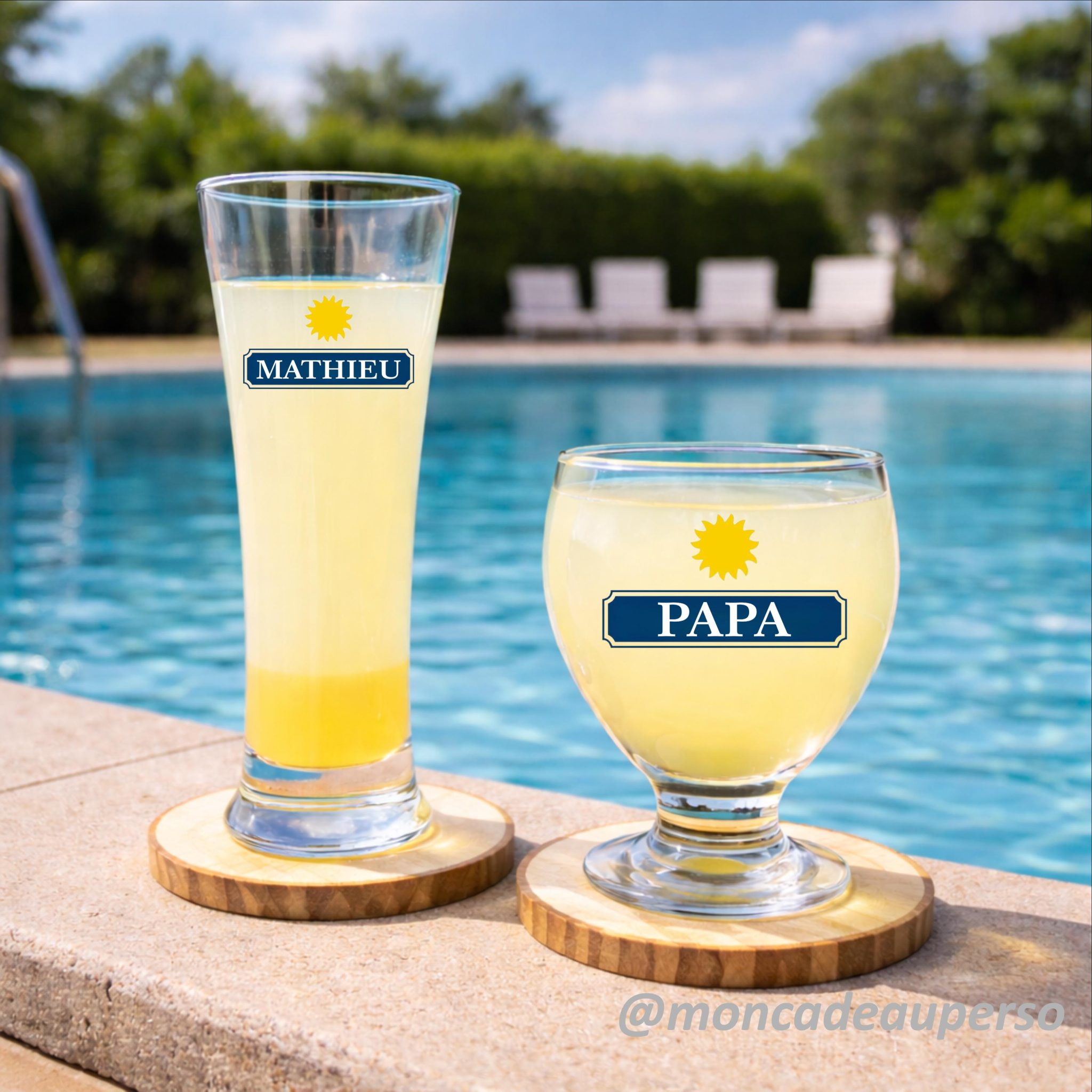Verre à pastis personnalisé parrain — apéro verre personnalisé
