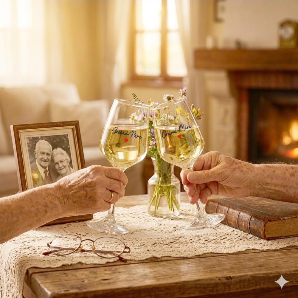 Verre à vin personnalisé "Grand-Mère" ou