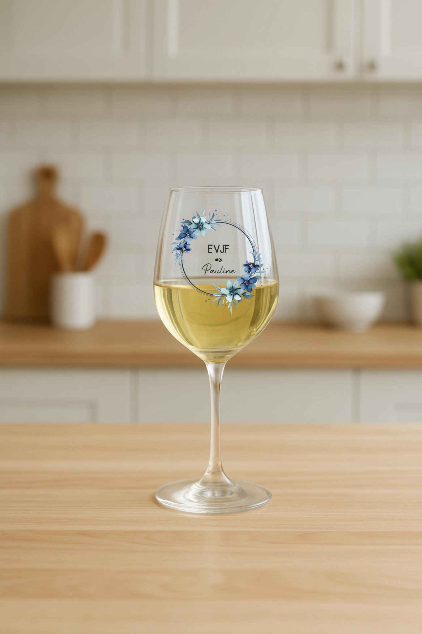 Verre EVJF personnalisé fleur — verre apéro evjf