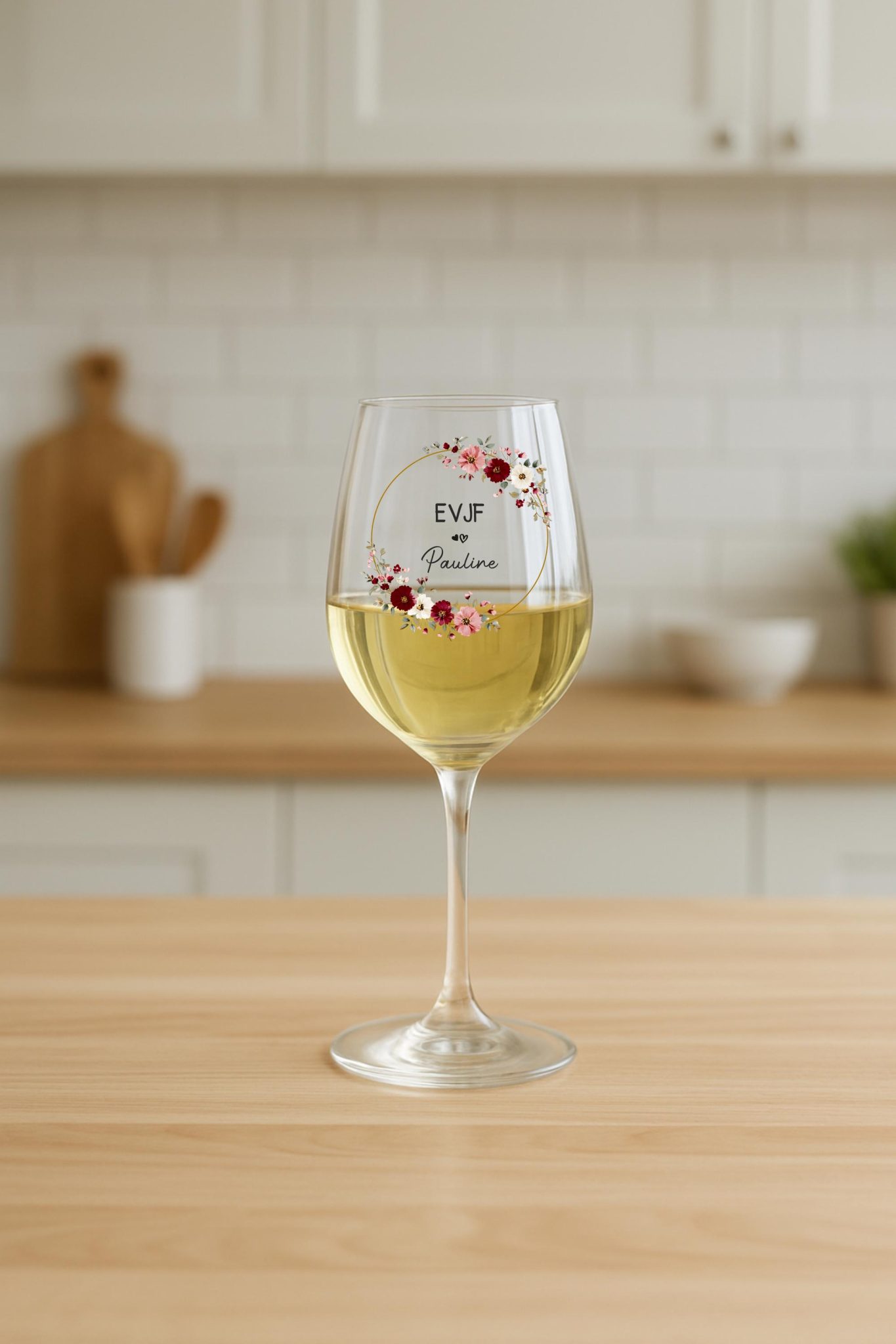 Verre EVJF personnalisé fleur — team evjf