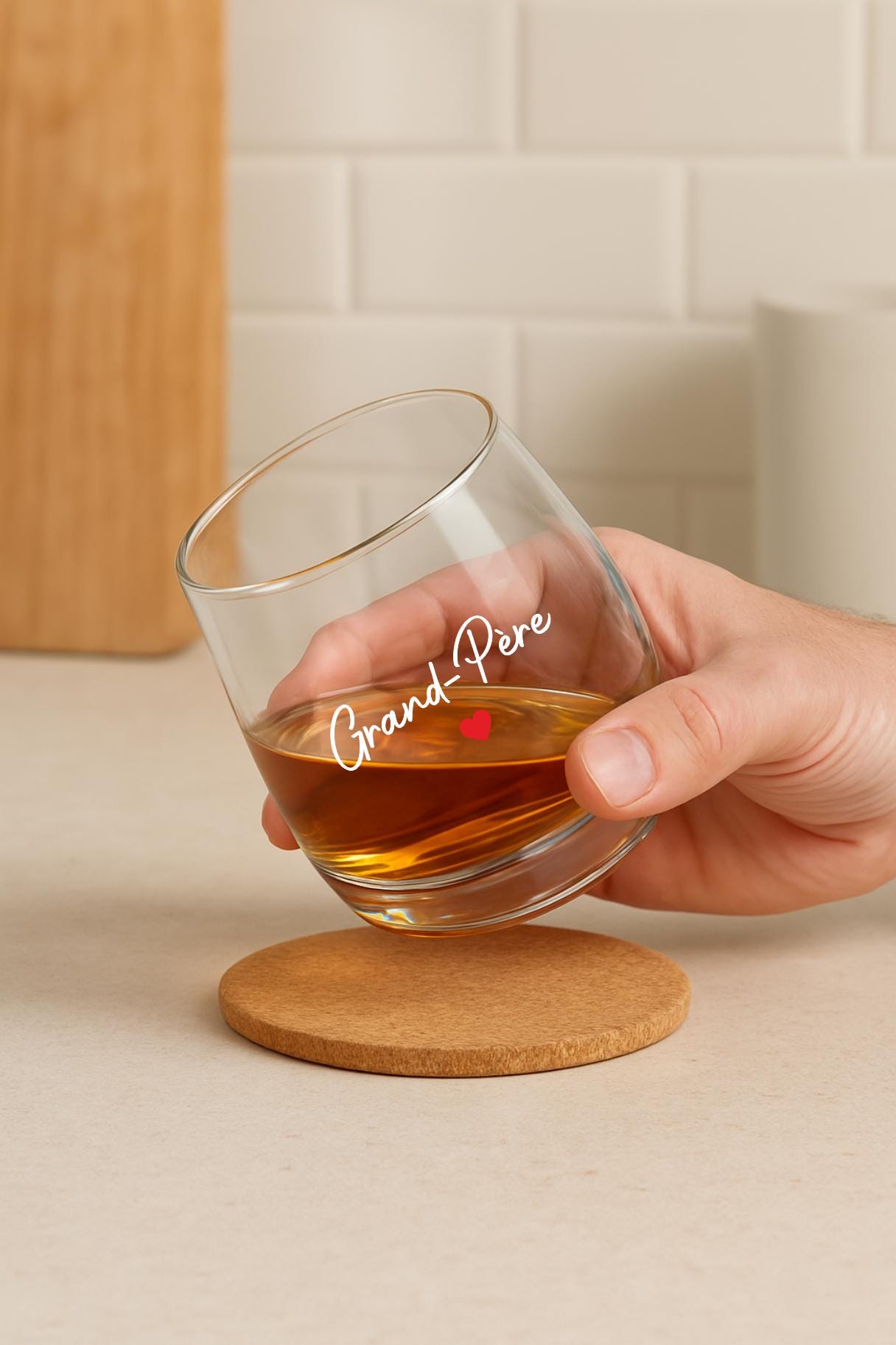 Verre personnalisé fête des grands-pères — cadeau anniversaire papy