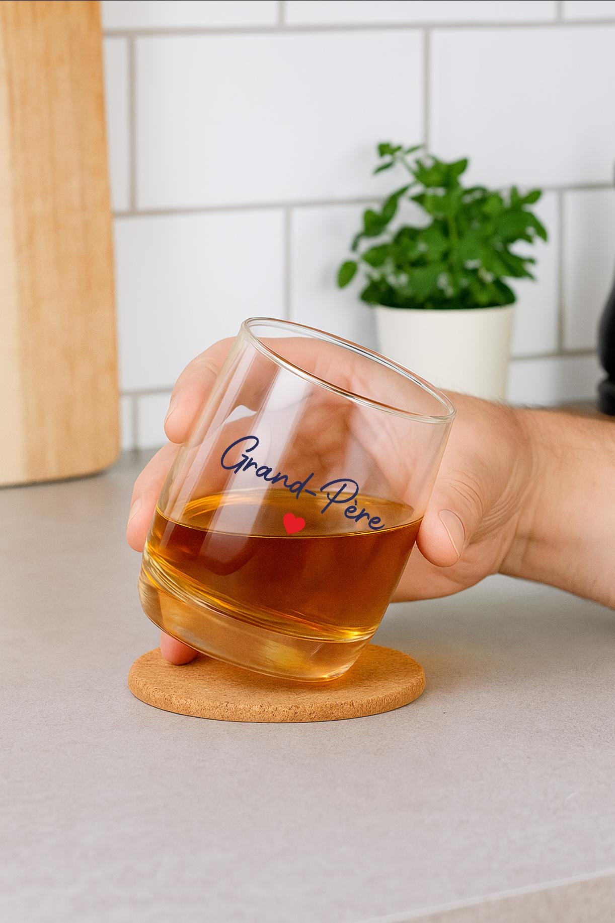 Verre personnalisé fête des grands-pères — cadeau personnalisé papy